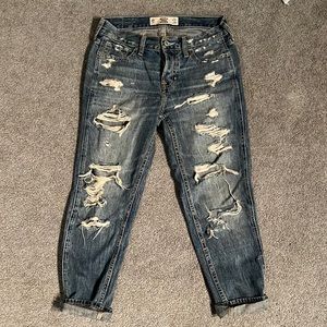 Hollister Co vintage boyfriend destroyed denim size 0